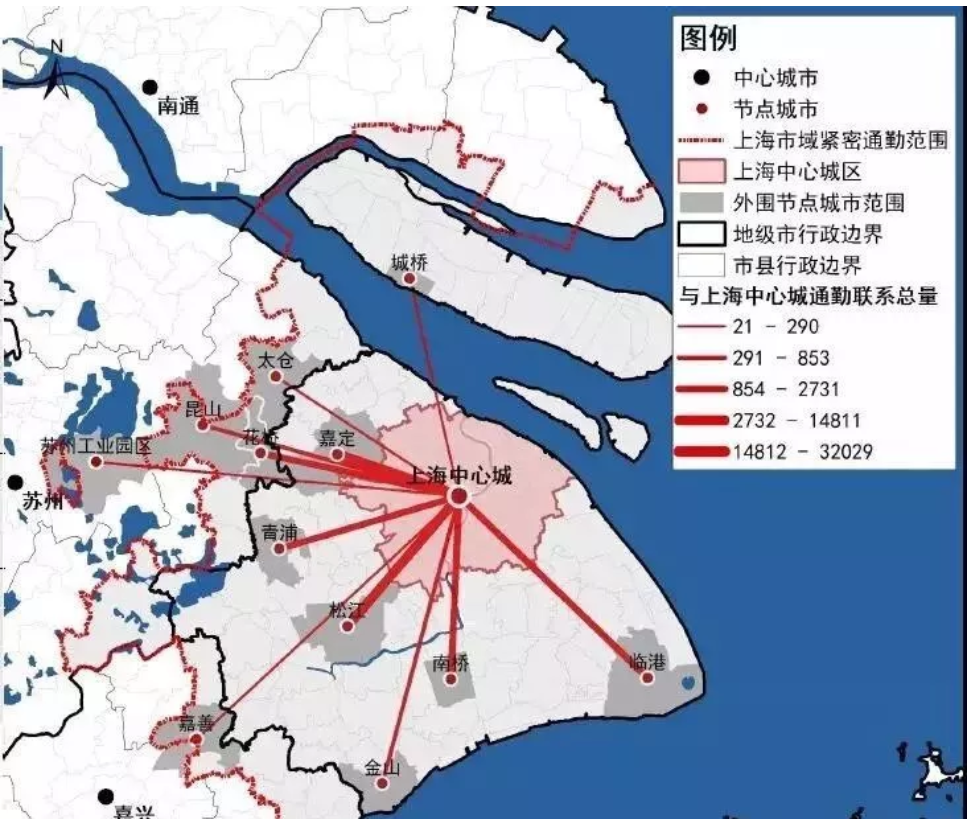 在上海与周边城市,包括南京,苏州,无锡,常州,杭州,宁波等等在内的15个